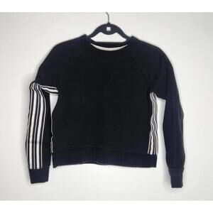 Athleta Sweatshirt Womens XSP Black Stripe Sleeve Raglan Pullover Petite Top